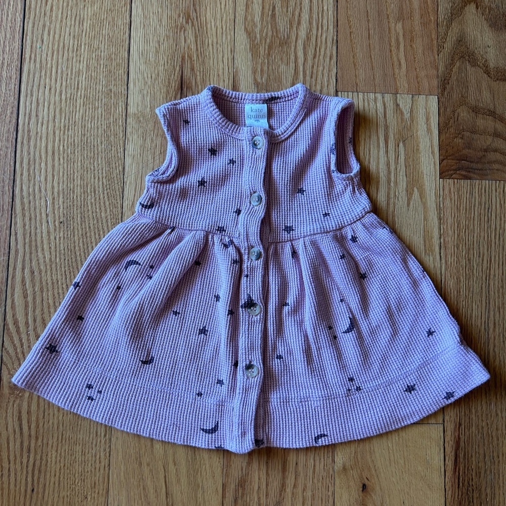 Kate Quinn Rose Pink Waffle Knit Sleeveless Dress